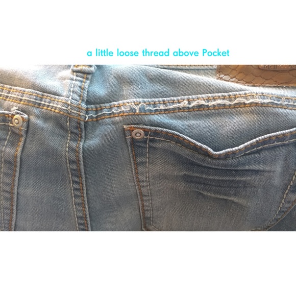 DOLLHOUSE DISTRESSED 5 POCKET DENIM JEANS SIZE 11 - Picture 5 of 5